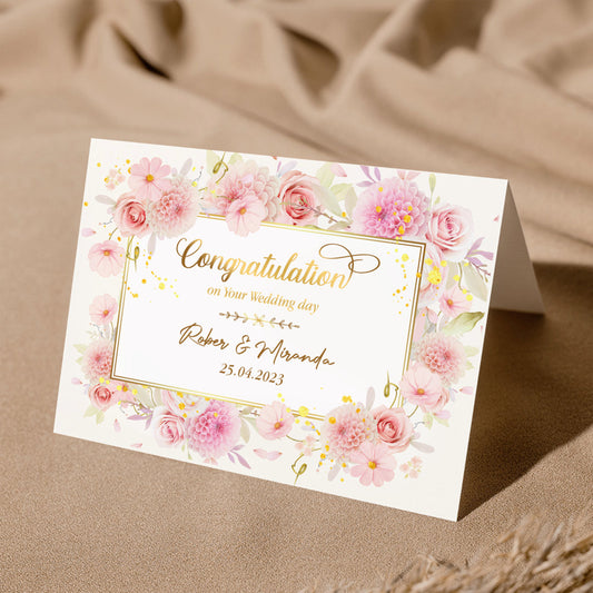 Personalized Congratulations Wedding Card