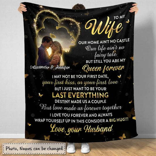 Personalized Couple Blanket Couple Photo To Wife
