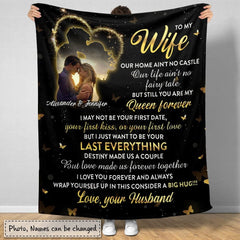 Personalized Couple Blanket Couple Photo To Wife