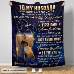 Personalized Couple Blanket For Husband From Wife Couple