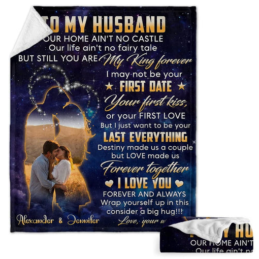 Personalized Couple Blanket For Husband From Wife Couple