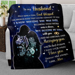 Personalized Couple Blanket Gift To Husband From Wife
