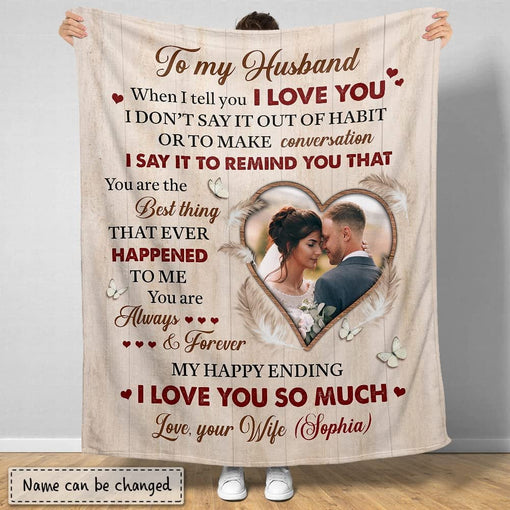 Personalized Couple Blanket To Husband from Wife Couple