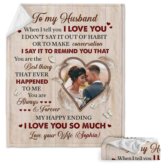 Personalized Couple Blanket To Husband from Wife Couple