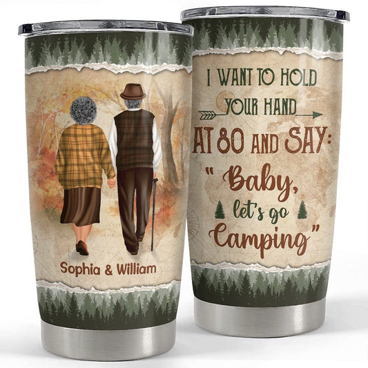 Personalized Couple Camping Tumbler Custom Clothes For Husband Wife