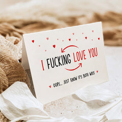 Personalized Couple Greeting Card I Love You
