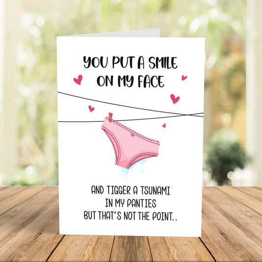 Personalized Couple Greeting Card You Put A Smile On My Face