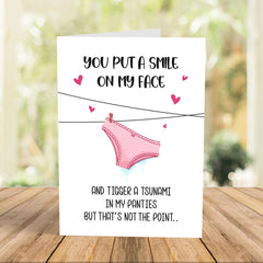 Personalized Couple Greeting Card You Put A Smile On My Face