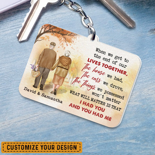 Personalized Couple Keychain I Had You And You Had Me