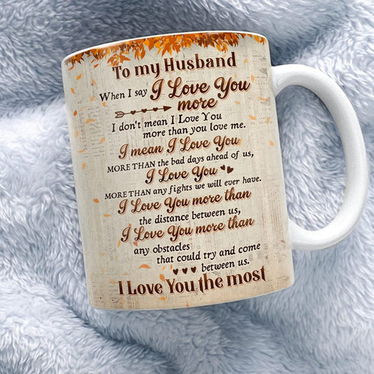 Personalized Couple Mug To My Husband Vintage Style