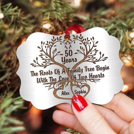 Personalized Couple Ornament 50 Years Golden Married