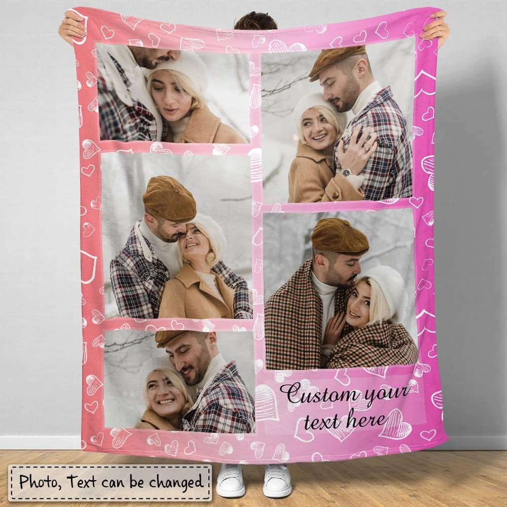 Personalized Couple Photo Blanket Love Memory Photos Collage