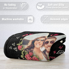 Personalized Couple Photo Blanket Love You Till The End Of Time