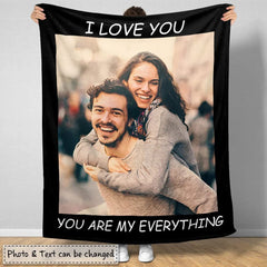 Personalized Couple Photo Blanket You Are My Everything