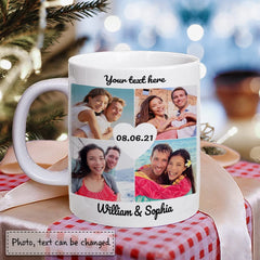 Personalized Couple Photos Collage Mug For Wife Husband