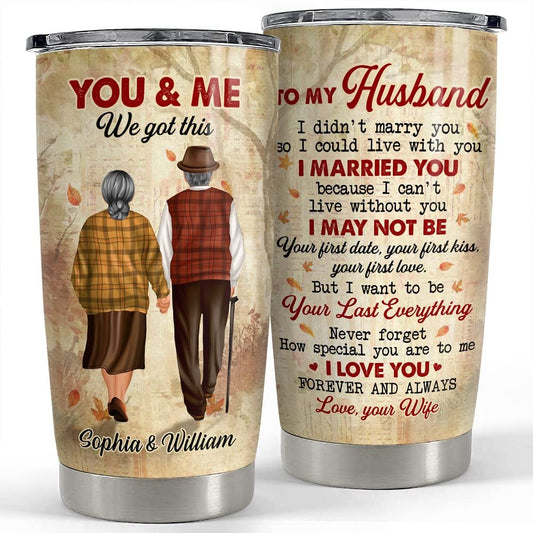 Personalized Couple Tumbler To My Husband Custom Clothes From Wife
