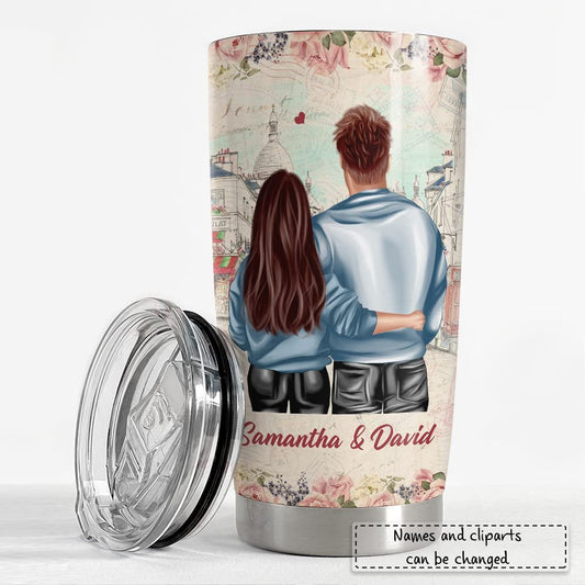 Personalized Couple Tumbler To My Husband Roses Gift From Wife