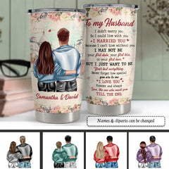 Personalized Couple Tumbler To My Husband Roses Gift From Wife