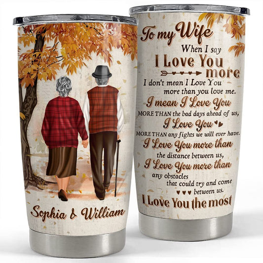 Personalized Couple Tumbler To My Wife From Husband Custom Clothes