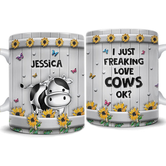 Personalized Cow Mug Lovely Heifer