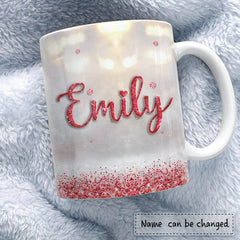 Personalized Cow Mug Not Today Heifer Glitter Drawing