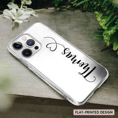 Personalized Custom Name Clear Phone Case Cover With Handwriting Style