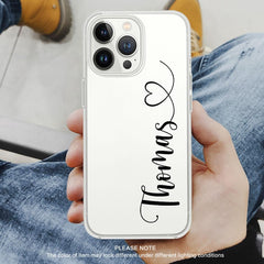 Personalized Custom Name Clear Phone Case Cover With Handwriting Style
