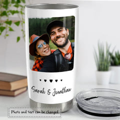 Personalized Custom Photo Tumbler For Couple Till Death Do Us Part