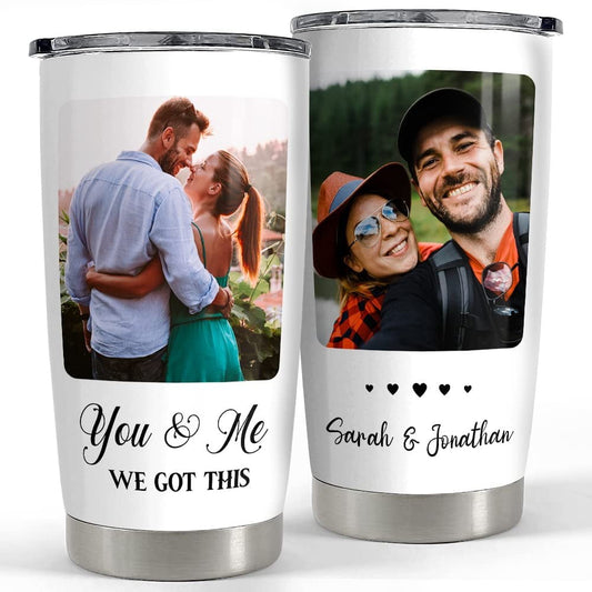 Personalized Custom Photo Tumbler For Couple Till Death Do Us Part