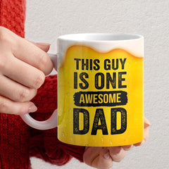 Personalized Dad Beer Mug This Guy Is One Awesome