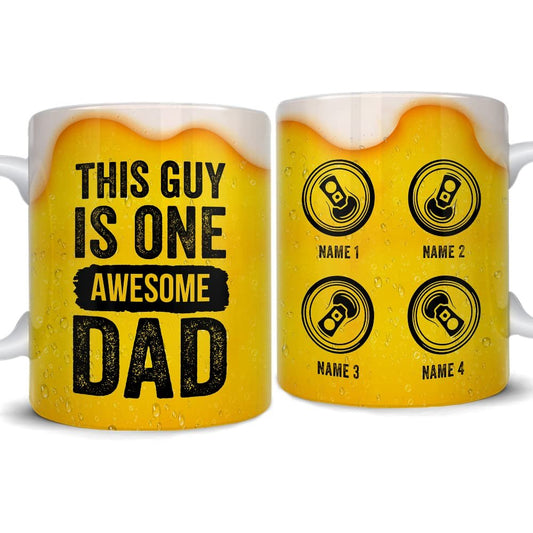 Personalized Dad Beer Mug This Guy Is One Awesome