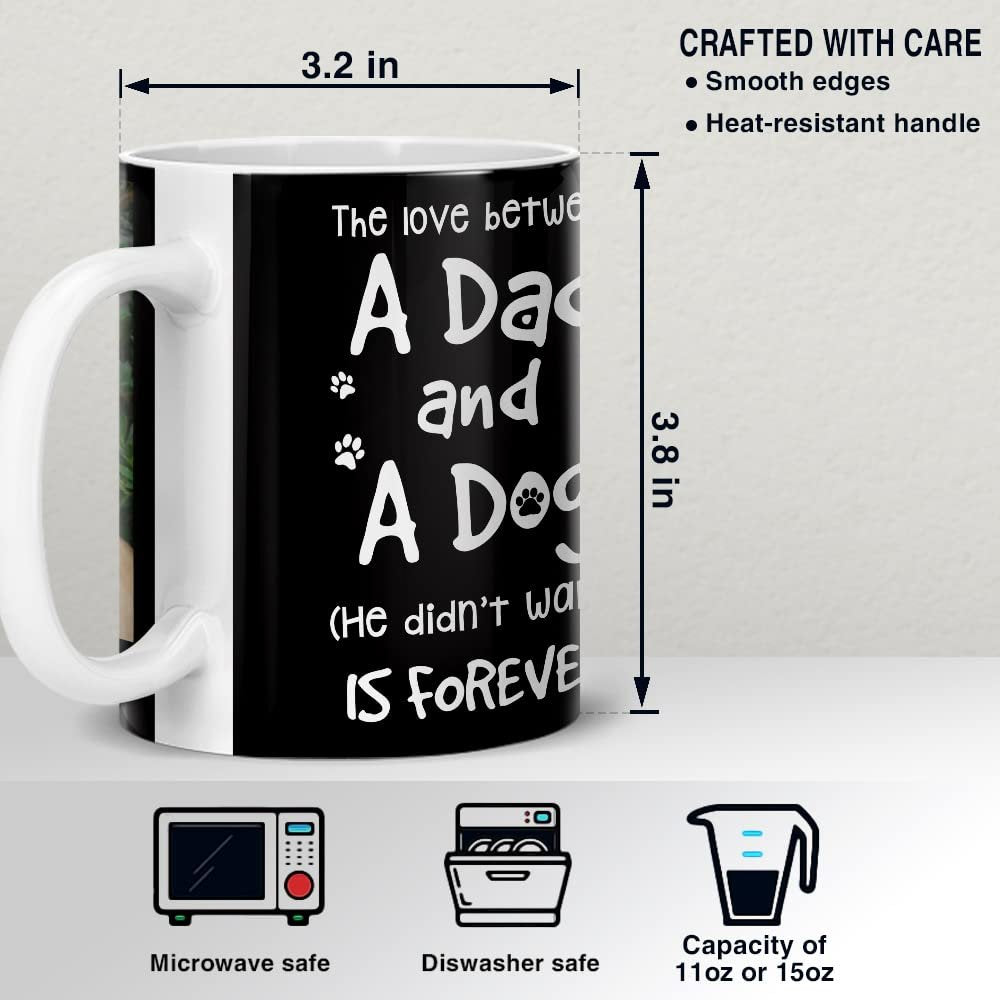 Personalized Dad Dog Mug Love Between Dad And Dog