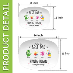 Personalized Dad Platter Handprint Love You Daddy