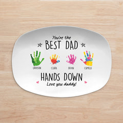 Personalized Dad Platter Handprint Love You Daddy