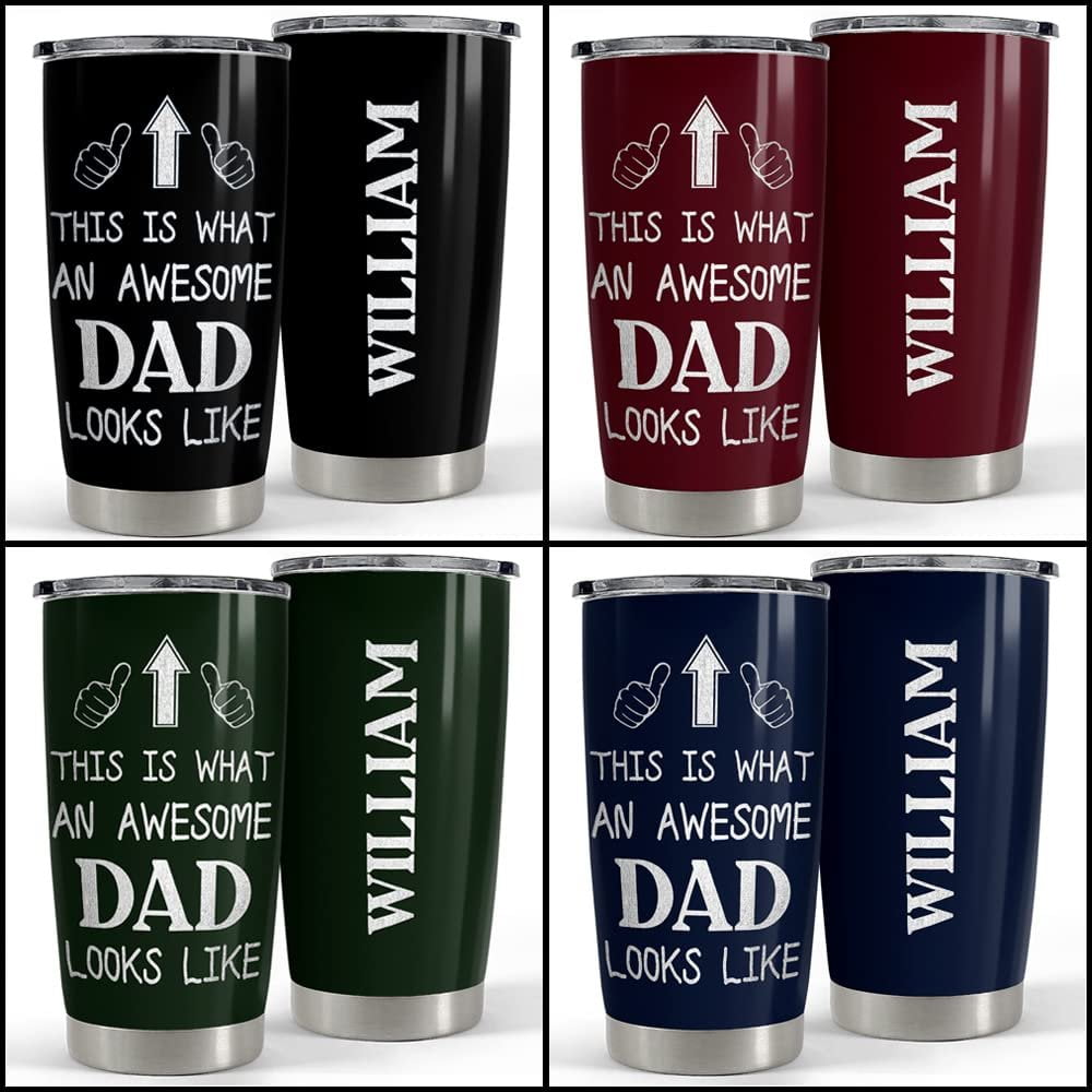 Personalized Dad Tumbler Awesome Dad Looks Like Father Day Gift