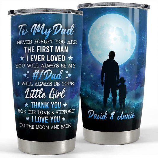 Personalized Dad Tumbler Father And Daughter Father Day Gift