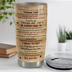 Personalized Dad Tumbler From Son Wood Style Father Day Gift