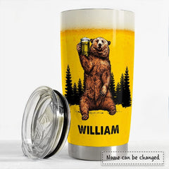 Personalized Dad Tumbler Funny Bear Dad Bod Father's Day Gift