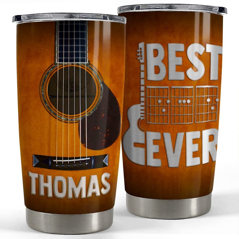 Personalized Dad Tumbler Guitar Best Dad Ever Father's Day Best Gift