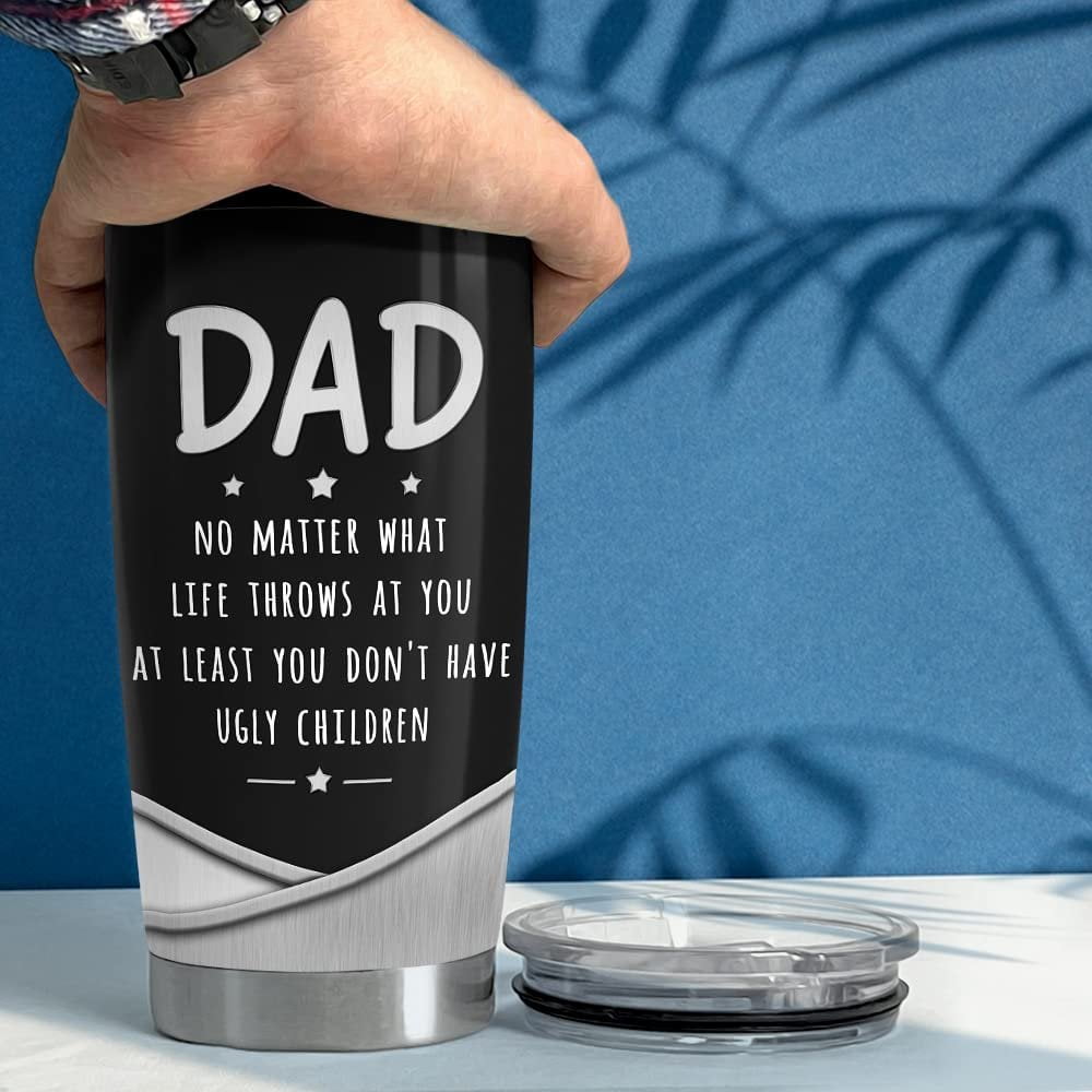 Personalized Dad Tumbler Ugly Children Funny Father Day Gift