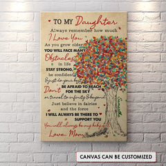 Personalized Daughter Canvas Inspirational Art From Mom