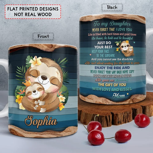 Personalized Daughter Mug Mother And Baby Sloth