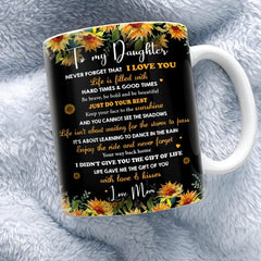 Personalized Daughter Mug Sunflowers Mother And Daughter