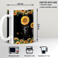 Personalized Daughter Mug Sunflowers Mother And Daughter