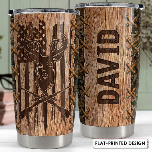 Personalized Deer Hunting Tumbler With Customize Name