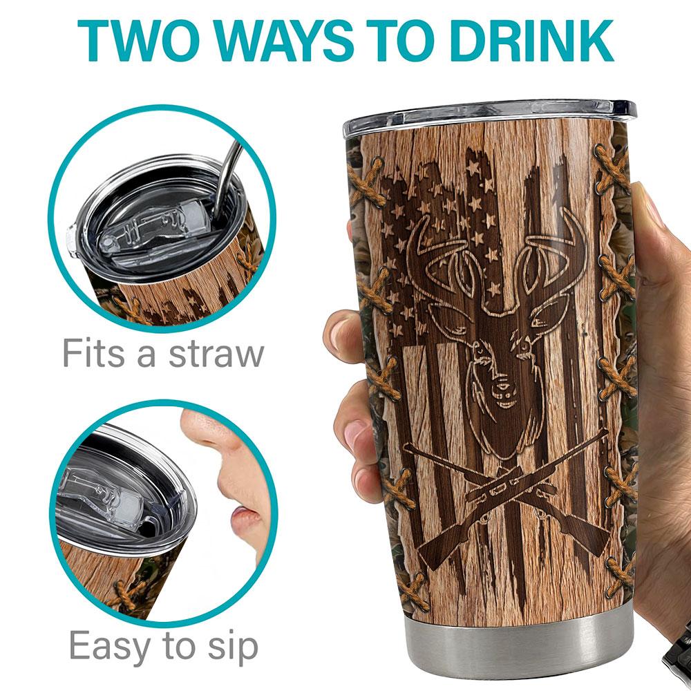 Personalized Deer Hunting Tumbler With Customize Name