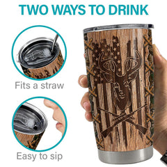 Personalized Deer Hunting Tumbler With Customize Name
