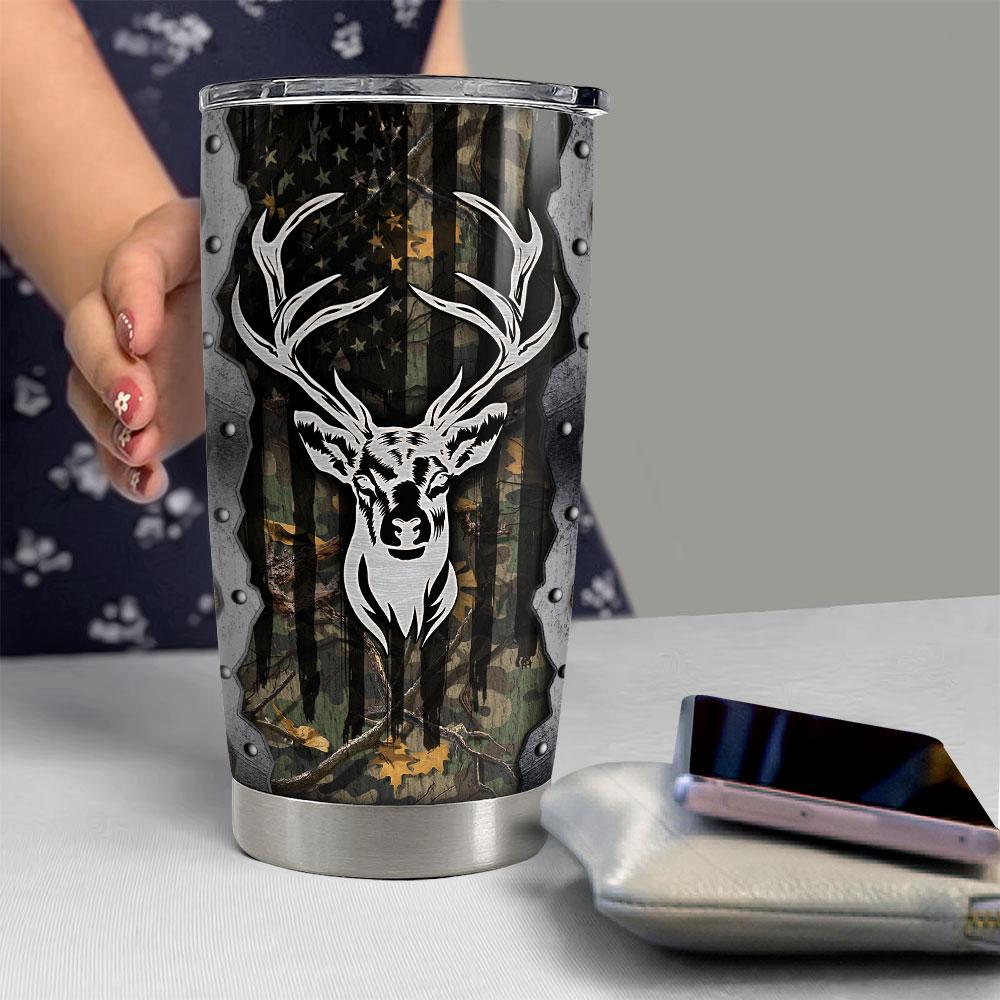 Personalized Deer Tumbler With Customize Name Hunting Deer