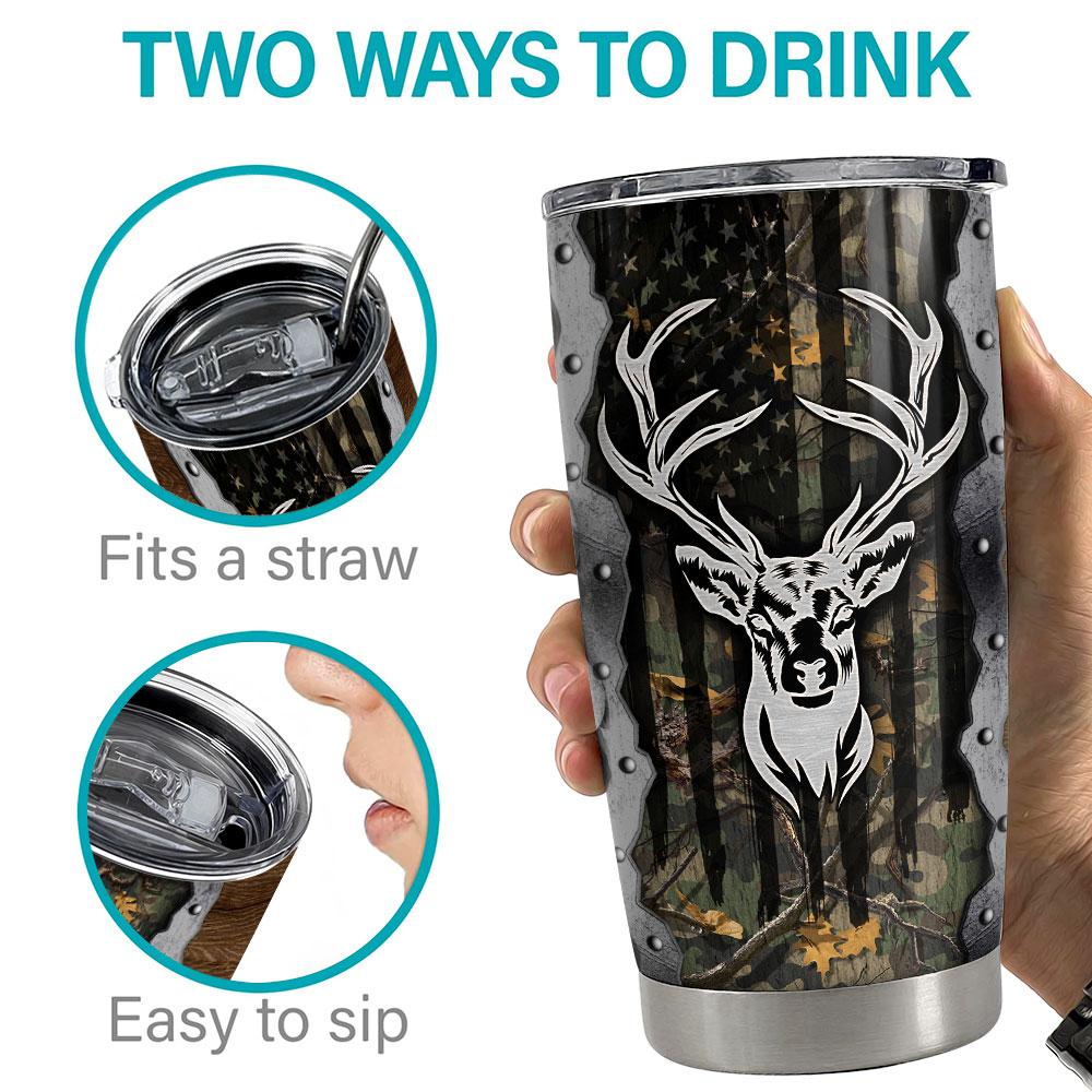 Personalized Deer Tumbler With Customize Name Hunting Deer