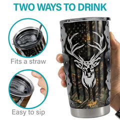 Personalized Deer Tumbler With Customize Name Hunting Deer